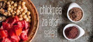 Eggplant tomato chickpea za'atar salad | Sitno seckano