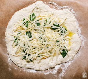 spinach garlic lemon pizza | Sitno Seckano