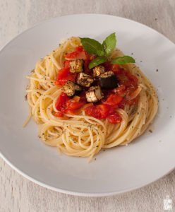 Roasted eggplant pasta | Sitno seckano