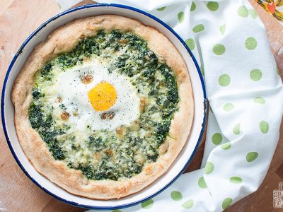 Spinach egg pizza | Sitno seckano