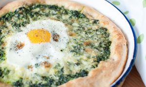 Spinach egg pizza | Sitno seckano