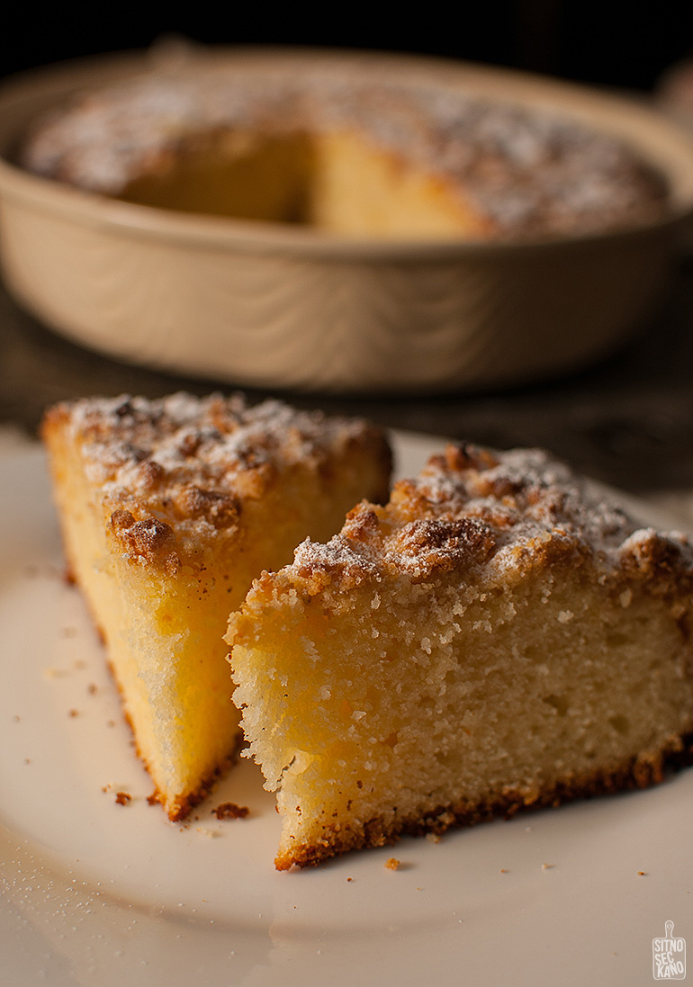 Lemon kefir streusel cake | Sitno seckano