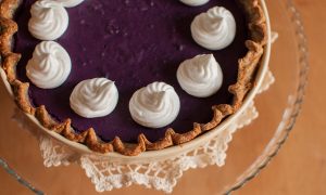 Purple sweet potato pie with sourdough pie crust | Sitno seckano